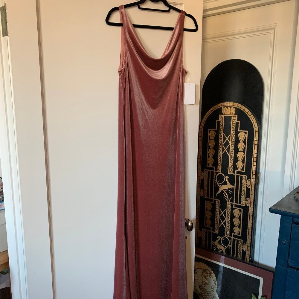 Lovely Cowlneck Maxi Bridesmaid Dress LB017
